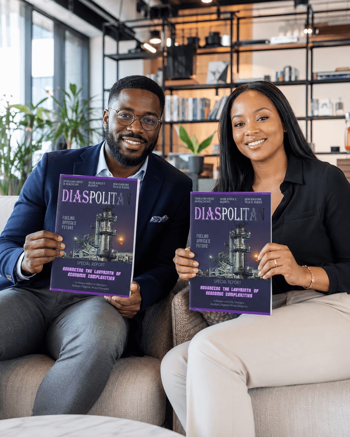 Readers presenting Diaspolitan Magazine